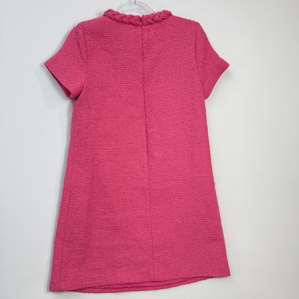 Tuckernuck Jackie Shift Tweed Dress Women S Pink Braided Lion Gold Buttons Mini - Picture 9 of 14